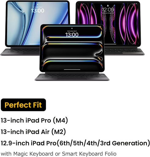 tomtoc 360 Protective Tablet Sleeve for iPad Pro 13-inch (M4), iPad Air 13-inch (M2) 2024, iPad Pro 12.9-in (6th/5th/4th/3rd Generation) with Magi...