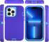 for iPhone 13 Pro Max 6.7" Heavy Duty Protection Case with 2 Screen Protector, Military Grade Drop Protective Shockproof Phone Case (Purple Blue)....