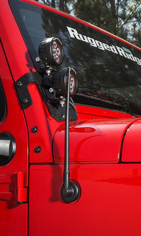 Rugged Ridge Reflex Antenna for Jeep Wrangler/Gladiator | 17212.10 | Fits 2007-2025 Jeep Wrangler Jk/JL; 2020-2025 Jeep Gladiator JT...