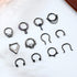 YADOCA 12Pcs 16G Septum Rings Surgical Steel Dangle Septum Piercing Jewelry for Women Septum Clicker Nose Rings Hoop CZ Horseshoe Cartilage Helix ...