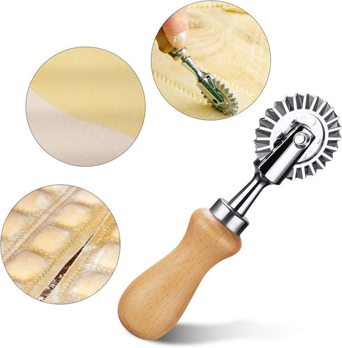Pasta Maker Cutter Wheel - Pastry Cutter Wheel - Dough Ravioli Pizza Cutter Wheel for Home and Kitchen, 1.3"...