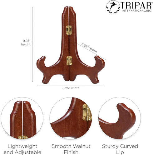 Tripar 9 Inch Wooden Plate Display Stand Picture Easel Stand...