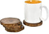 AeraVida Light Natural Mango Tree Wood with Bark Set of 5 Drink Coasters | Wood Tree Bark Wood Coasters | Natural Mango Wooden Casters Set | Kitch...