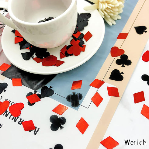Werich Casino Poker Confetti Night Club Metallic Foil Table Scatters Confetti Party Wedding Birthday Baby Shower Bridal Shower Festival Theme Part...