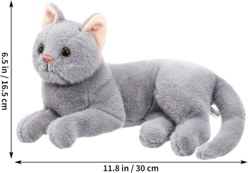 Gadpiparty Stuffed Cats Plush Cat Doll, Realistic Soft Plush Cat Toy for Adults, Stuffed Animals Cat Doll(Grey, 12 Inch) Cat Stuffed Animals...
