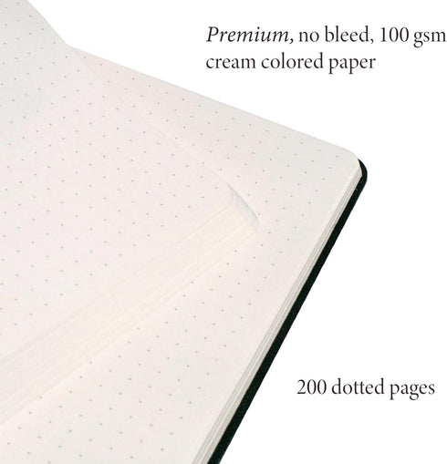 Hardcover Dotted Journal with Thick 100 gsm College Dotted Paper A5 size (8.3 inches x 5.4 inches) - Daily Writing Notebook Journal for Travel, Sc...