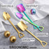8Pcs Shovel Shape Stainless Steel Spoon with Exquisite Box, Gleaming Tea Coffee Sugar Cake Spoon, Dessert Ice Cream Spoon, Fruit Spoon Stirring Sp...