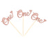 Ercadio 24 Pack Rose Gold One Cupcake Toppers 1st Birthday Cupcake Picks Baby Shower Kids First Birthday Party Cake Decorations Supplies...