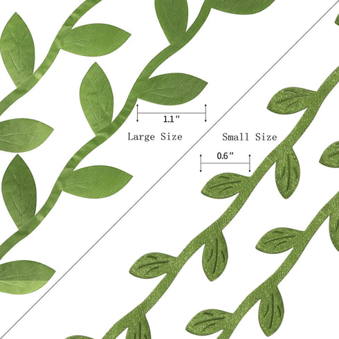 132 ft Large Leaf Trim Ribbon,Artificial Greenery Garland Vines for Baby Shower DIY Craft Party Wedding Home Decoration...