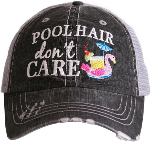 KATYDID Pool Hair Don’t Care Baseball Cap - Trucker Hat for Women - Stylish Cute Sun Hat...