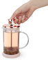 Pinky Up Riley Mini Glass Tea Press Pot, Coffee Maker, French Press for Loose Leaf Tea and Coffee, Hot or Iced Beverage Brewer, 12 oz, Pink...