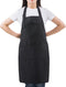 Black Professional Resist Water Adjustable Extra Long Bib Apron 3 Pockets Home Kitchen Garden Restaurant Cafe Bar Pub Bakery for Cooking Chef Bake...