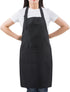 Black Professional Resist Water Adjustable Extra Long Bib Apron 3 Pockets Home Kitchen Garden Restaurant Cafe Bar Pub Bakery for Cooking Chef Bake...