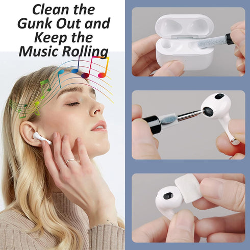 iPhone Cleaning Kit Port Cleaner Repair & Restore Tool for iPad Pro Watch Cell Phone Charging Port, Lightning Charger Cables Speaker Airpod Cleani...