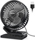 GEHEN 3-Speed Clip-On Fan with Sturdy Clamp & Strong Airflow, USB-Powered for Easy Cooling, Ultra-Quiet Operation Ideal for Bedroom, Office, & Str...