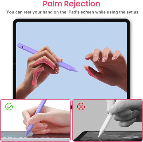 Stylus Pen for iPad,Tilt Sensitivity & Palm Rejection Magnetic Bluetooth Stylus Pen for iPad 9th&10th Generation Compatible with iPad Pro11&12.9''...