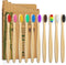 10 Color Soft Bristles Natural Bamboo Toothbrushes Set, Premium BPA Free for Best Clean, Eco-Friendly, Plastic-Free, Vegan, Biodegradable & Compos...