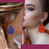 8 Pairs Women Lightweight Bohemian Earrings Wooden Teardrop Cut-Out Dangle Earrings...