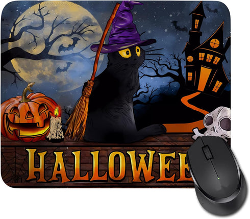 Halloween Jack and Sally Vampires Gifts Mouse Pad for Friends Women Men Trick or Treat Gift Mouse Pad Birthday Halloween for Son Daughter (2)...