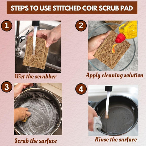 Dish Sponge (6 Packs), Kitchen Sponge, 100% Natural Sponges for Dishes, Non Scratch Sponges, Natural Cleaning Products & Coir Scrubs...