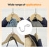 Metal Clothes Hanger Connector Hooks, 50PCS Hanger Extender Hooks, Clothes Hanger Organizer Mini Space Saver Hangers Stainless Steel Hooks for Han...