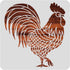 BENECREAT Large Rooster Pattern Plastic Painting Stencils, 12x12inch Farm Animals Poultry Drawing Template for Painting on Floors, Walls, Doors, T...