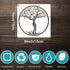 Tree Stencils Tree of Life Stencil for Painting on Wood Airbrush Natural Plants Small Palm Tree Drawing Templates for Canvas Wall Floor Decor DIY ...