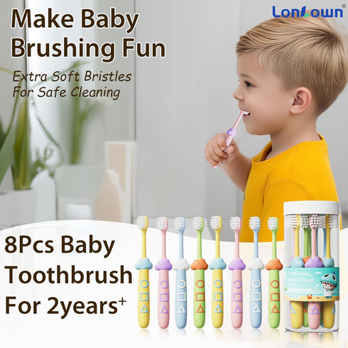 Kids Toothbrushes 8 Pack,Soft Bristle Toothbrushes for Kids 2-12 Years Old, Cute Multicolor Boys Girls Toothbrushes,Clean Kids Teeth Bristles Not ...
