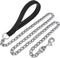 Mogoko 4ft Metal Dog Leash, Heavy Duty Chew Proof Pet Leash Chain with Padded Handle for Outdoor Training Black...