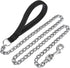 Mogoko 4ft Metal Dog Leash, Heavy Duty Chew Proof Pet Leash Chain with Padded Handle for Outdoor Training Black...