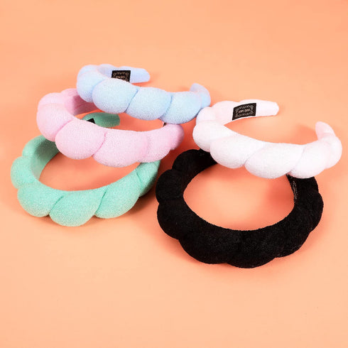 Spa Headband, Head Bands for Women's Hair-Sponge & Terry Cloth Headband, Headband for Washing Face, Skincare Headbands Everytype of Head...