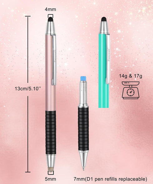 Penyeah Stylus Pen for Touchscreen, 3 Pack 0.16'' Fine Point Rubber Tip Stylus Pen for iPad iPhone Android Tablet Samsung Galaxy,Amazon Fire, Easy...