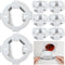 4 Pcs Round Electrical Box Extender Ceiling Box Extender 4.35 Inch x 1.5 Inch Plastic Ceiling Outlet Light Box Extender for 3.5 Inch 4 Inch Round ...