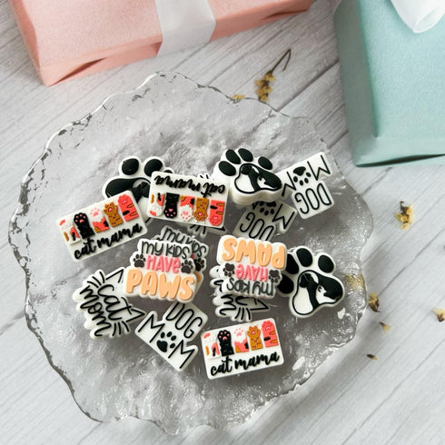 KnvsS Pet Themed Silicone Focal Beads Rubber Beads Kit Bulk for Beadable Pens Keychain Jewelry Making DIY Keychain Supplies Focal Pen Beads (Pet 1...