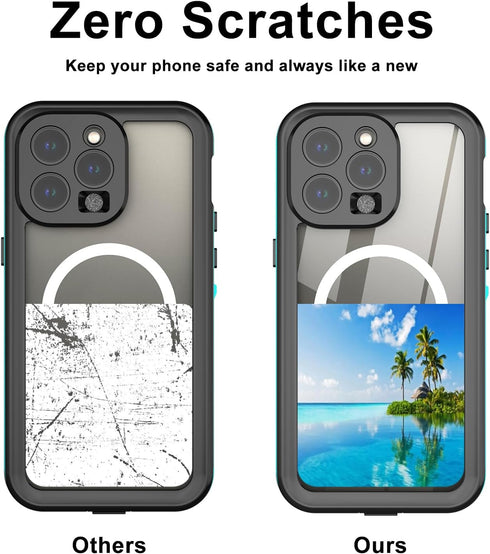 Case for iPhone 15 Pro,Compatible with MagSafe Waterproof DropProof DirtProof Snowproof Anti-Scratch Heavy Duty Full Body Protect Built in Screen ...