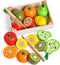 Wooden Cutting Play Food Toys - 11 PCS Wood Pretend Cutting Play Food Educational Set for Toddlers 1-3, Veggie Slicers Playset, Toys Food and Frui...