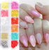 Flower Petals Glitter Nail Art Sequins, Mixed Floral Nail Flakes Beads Rhinestone Nail Art Design, 3D Flowers Acrylic Nails Supplies for Women Gir...