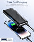 Feeke Portable-Charger-Power-Bank - 15000mAh Dual USB Power Bank Output 5V3.1A Fast Charging Portable Charger Compatible with Smartphones and All ...