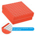 PATIKIL Cardboard Freezer Box, 2Pcs 81 Places Tube Rack Water Ice Resistant for 1.5/1.8/2.0ml Micro Centrifuge Tubes Tubes, Red...