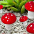 10Pcs Red Garden Stakes Mushroom Miniatures Indoor Outdoor Silhouette Fairy Garden Lawn Yard Decorations Lawn Inset Craft Decorative Garden Stakes...
