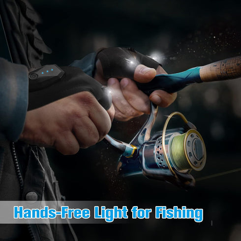 Hinshark Gifts for Men, LED Flashlight Gloves Rechargeable, Cool Tools Gadgets for Men, Birthday Gifts for Dad, Men, Him, Boyfriend, Husband, Uniq...