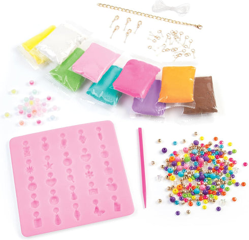 Make It Real:Clay Charm DIY Jewelry Kit - Make 30+ Clay No Bake Charms to Attach to Your Chain, Arts & Crafts, Girls & Kids Ages 8+...