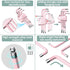 COLFULINE 9 PCS PINK Allen Key Set, Long Ball End Hex Key Set, Cr-V Allen Wrench Set for Women, Size 1.5-10mm with Colour-Coding for Best Gifts an...
