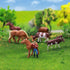Farm Animals Figure Set,AN8706 36PCS 1:87 Well Painted Farm Animals Cows Horses Figures for HO Scale Model Train Scenery Layout Miniature Landscap...