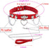 Red Leather Choker Collar with Chain Leash Set Adjustable Soft PU Heart Pendant Necklace for Women Ladies Pet Dogs Cats...