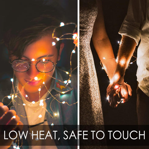 Twinkle Fairy Lights Battery Powered 3 Modes with Timer Firefly Lights 20 LED on 7.2feet Silvery Copper Wire for DIY Wedding Party Christmas Hallo...