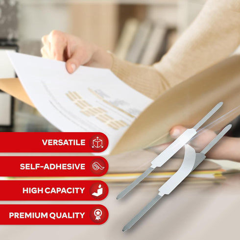 XFasten Self Adhesive Fasteners 2 Inch Capacity (100-Pack) Strong Adhesion Premium File Prong Fasteners 2 Inch for Folders | Durable Prong Fastene...