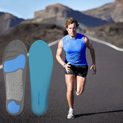 bonmedico High Performance Gel Insoles for Sports & Leisure, Shock Absorbing Insoles for Ideal Cushioning Support for Foot & Joint Problems, Shoe ...