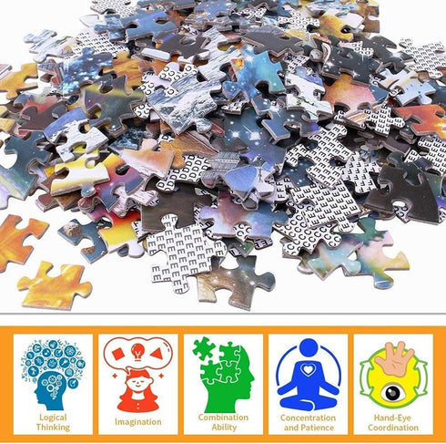 500 Piece Jigsaw Puzzles German Shepherd Puppies Lakeside Retreat Wooden Puzzles for Adults and Kids Development Toys Fun Family Games Gift for An...