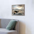 Fake Window Coastal Wall Art: Rocky Beach Artwork Lake Under Sunset Canvas Painting Nature Landscape Prints Ocean Clouds Modern Photo Small Quiet ...